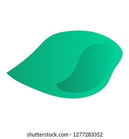 Abstract leaf icon. Isometric of abstract leaf vector icon for web design isolated on white background