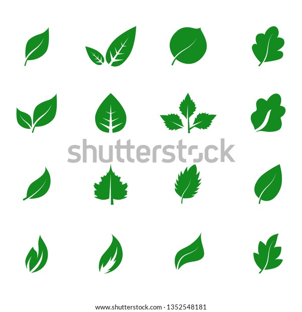 Vector De Stock Libre De Regalias Sobre Icono De Hoja Abstracta Aislado En1352548181