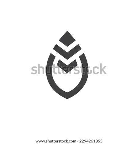 abstract leaf  icon vector concept design template