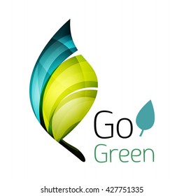 Abstract leaf icon. Vector illustration