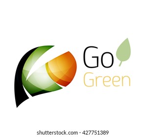 Abstract leaf icon. Vector illustration