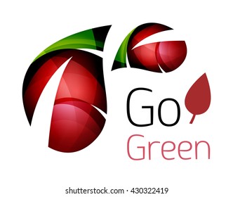 Abstract leaf icon. Vector illustration
