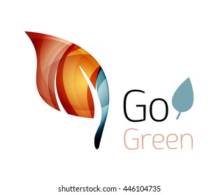 Abstract leaf icon. Vector illustration
