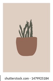 Ilustración De Hoja Resumen. Impresión del logotipo del vector botánico.