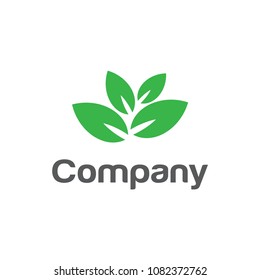 Abstract leaf illustration for logo symbol or logo sign template