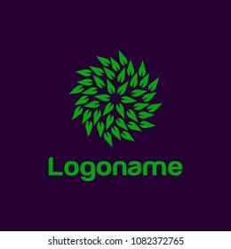 Abstract leaf illustration for logo symbol or logo sign template