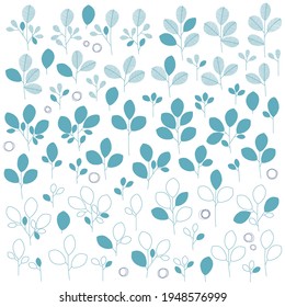 Abstract leaf illustration material collection,