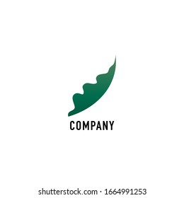 Abstract leaf illustration. Nature logo concept isolate on white background. Save the earth campaign. save aour planet logo design template