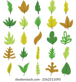 Abstract Leaf Illustration set in blank background