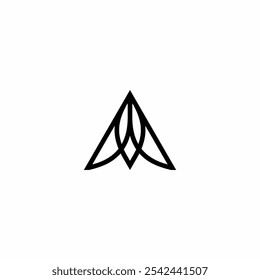 Abstract leaf A initial logo concept in high quality professional design that will print well on all print media