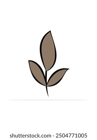 Abstract leaf isolated on white background