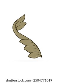 Abstract leaf isolated on white background