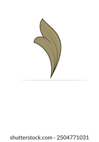 Abstract leaf isolated on white background