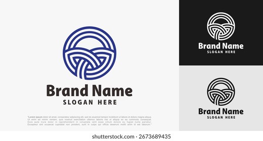 abstrakte Blattlinie Logo-Design, Vektorgrafik
