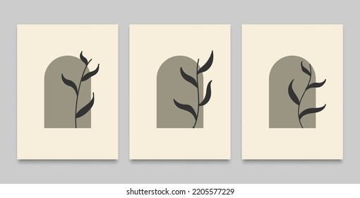Abstrakte Linienform minimalistische Tapete Aquarell-grüner Hintergrund, Vektorgrafik-Design-Tapete