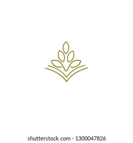 abstract leaf logo design vector