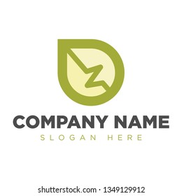 Abstract Leaf Logo design vector template linear style