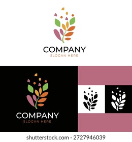 Abstraktes Logo für moderne Öko- und Bio-Branding. Ideal für Startups, Wellnessmarken, pflanzliche Produkte, nachhaltige Unternehmen, digitale Plattformen und saubere professionelle Identitätssysteme.
