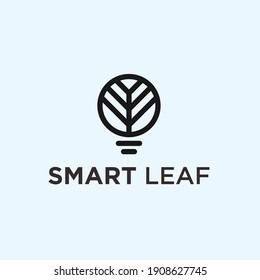 abstract leaf logo. eco icon