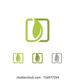 abstract leaf logo. abstract farm logo