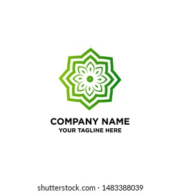 abstract leaf logo. Leaf with human logo templates