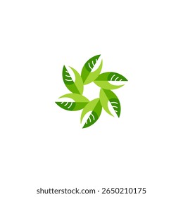 Logotipo de la hoja Abstractas. icono de la hoja para el árbol, primavera, floral, campo, natural, orgánico, ecología, herbal