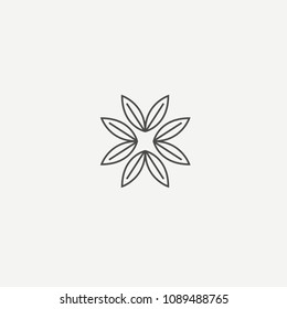 Abstract leaf logo icon vector design. Landscape design, garden, Plant, nature and ecology vector logo. Ecology Happy life Logotype concept icon. Vector illustration, Graphic Design Editable 