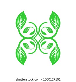 Abstract leaf logo icon vector ,Green Leaf Logo, Landscape design, garden, Plant, nature and ecology vector logo. Ecology Happy life Logotype concept icon. Vector illustration.