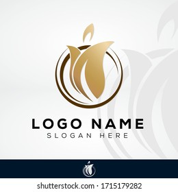 Abstract leaf logo icon vector design. Landscape design, garden, Plant, nature and ecology vector logo. Ecology Happy life Logotype concept icon. Vector illustration, Graphic Design Editable Des