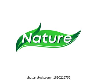 abstract leaf logo identity design concept for Nature organic farm