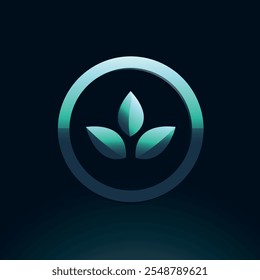 Logotipo de la hoja Abstractas diseño gráfico moderno