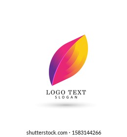 Abstract Leaf Logo. Symbol & Icon Vector Template.