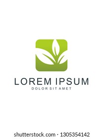 Abstract Leaf Logo Template