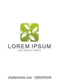 Abstract Leaf Logo Template
