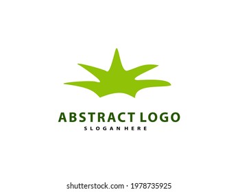 Abstract Leaf logo template, leaf eco green logo icon, vector 