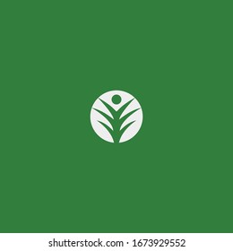 Abstraktes Blatt-Logo für Vorlage. Umwelt, ökologisch