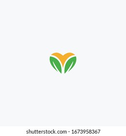 Abstraktes Blatt-Logo für Vorlage. Garten, Luxus.