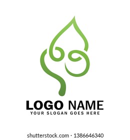 Abstract leaf logo, leaf logo vector design, nature symbol