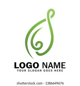 Abstract leaf logo, leaf logo vector design, nature symbol