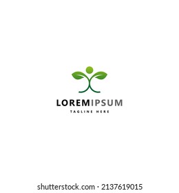 Abstract leaf logo vector illustration. Nature, ecology, garden, plant and organic logo design concept
