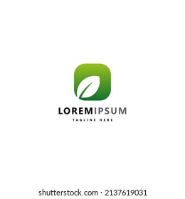 Abstract leaf logo vector illustration. Nature, ecology, garden, plant and organic logo design concept