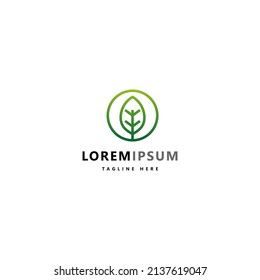 Abstract leaf logo vector illustration. Nature, ecology, garden, plant and organic logo design concept