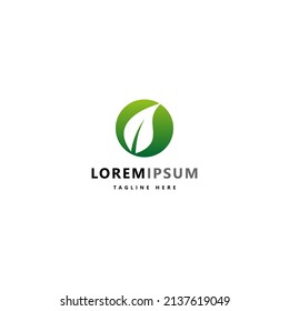 Ilustración del vector del logotipo de hoja abstracta. Concepto de diseño de logotipos orgánicos, ecología, jardín, planta y naturaleza