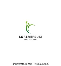 Abstract leaf logo vector illustration. Nature, ecology, garden, plant and organic logo design concept