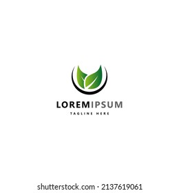 Abstract leaf logo vector illustration. Nature, ecology, garden, plant and organic logo design concept