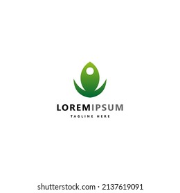 Abstract leaf logo vector illustration. Nature, ecology, garden, plant and organic logo design concept