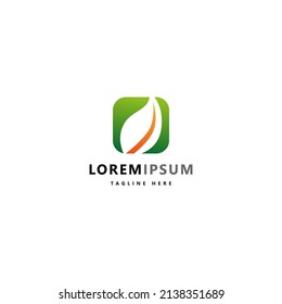 Abstract leaf logo vector illustration. Nature, ecology, garden, plant and organic logo design concept