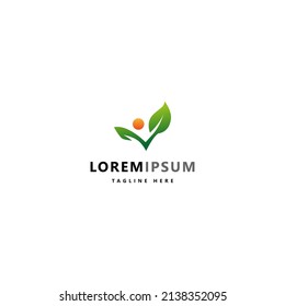 Abstract leaf logo vector illustration. Nature, ecology, garden, plant and organic logo design concept