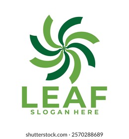Abstract leaf logo vector illustration design