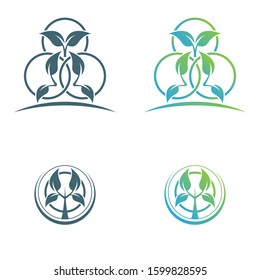 Abstract leaf logo vector symbol. Foliate symbol design.